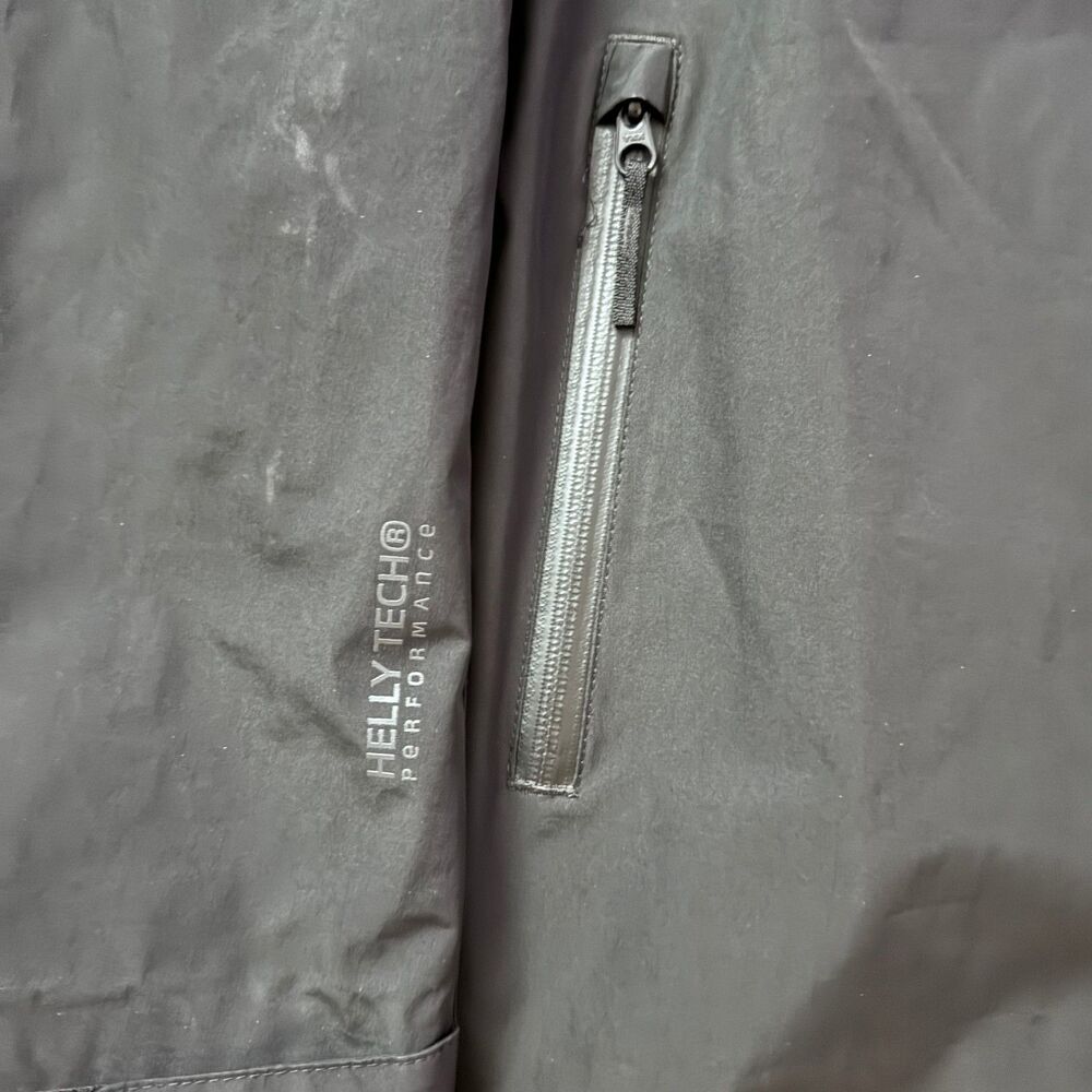 Helly Hansen Rain Jacket Mens XL Black Parka Helly Tech Performance Hooded - Picture 5 of 14